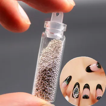 1@# DIY Nail Art de Moda de Contas Brancas de Unhas Strass Pequeno Irregular Esferas de Manicure Nail Art 3D Decoração Em Acessórios para Rodas