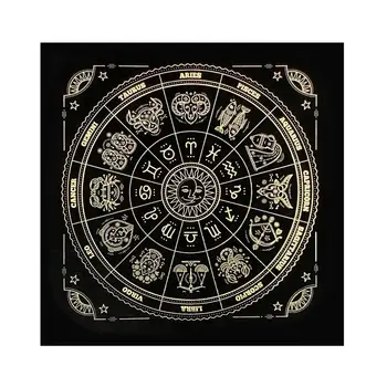 12 Constelações Altar Cartão de Pano 48Cmx48cm Jogo de Tabuleiro de Astrologia, Adivinhação de Cartões de toalha de Mesa Pano de Propagação