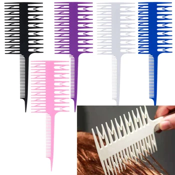 1pc Profissional Pente de Cabelo capilar Destaque de cabelo Escova de Cabelo de Peixe Grande Dente Zona Pente de Barbeiro salão de Cabeleireiro Penteie o Cabelo Ferramenta de Estilo