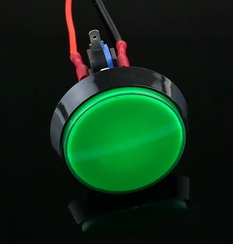 1PCS verde do DIODO emissor de Luz da Lâmpada de 60MM Grande Ronda de Arcade de um Jogador de videogame Interruptor de Botão de pressão Para o Jogo de Quarto