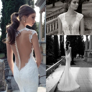 2016 Novos Designers de Marca Branca Laço da Sereia Vestidos de Noiva Com Babados Trem Querida Sexy Vestido de Noiva vestido de vestidos