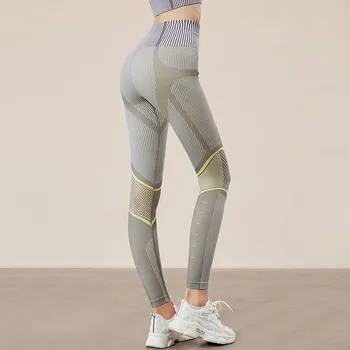 2022 sem costura Elástica de Alta Lycra de Fitness para Mulheres de Calças de Cintura Alta-Calça WomenSlim Hip Levantamento de Calças de Treino de Calças de Yoga