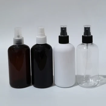 250ml preto de Plástico branco Portátil Frasco de Spray Vazia Frascos de Perfume Reutilizável Névoa Bomba Perfume Vaporizador Acessórios de Viagem