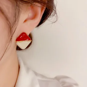 2cm Cor da Moda Articulados Geométricas Brincos Para Mulheres Estilo coreano 2022 Nova Personalidade Jóias Atacado Earings
