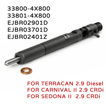 2PCS Nova Delphi CRDI Diesel Injetor de Combustível EJBR02901D Para Hyundai Terracan KIA Carnival Sedona 2.9 33800-4X800