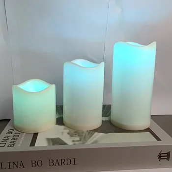 3pcs LED Bruxuleante Chama Castiçais Bateria Operado Simulada a Lâmpada da Vela Decoração com Controle Remoto para o Festival de Terceiros