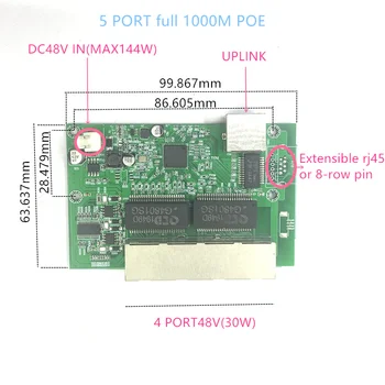 5 POE 1000M Porta 8 Poe 10/100/1000M Industrial Switch gigabit switch 5 switch gigabit switch gigabit SWITCH POE 48V 1000M