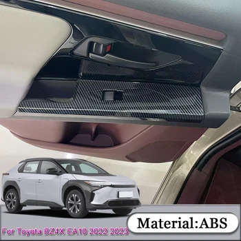 ABS Para Toyota BZ4X EA10 2022 2023 Interior do Carro Porta Janela Interruptor Tampa do Painel de Guarnição de Lantejoulas Adesivo de Automóveis Acessórios