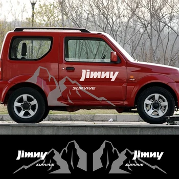 Acessórios para carros Adesivos para SUZUKI Jimny Carro do Lado do Corpo de Guarnição de Vinil PVC Envoltório de Filme Automática de Gráficos de Decalque para o Carro do Corpo de Decoração