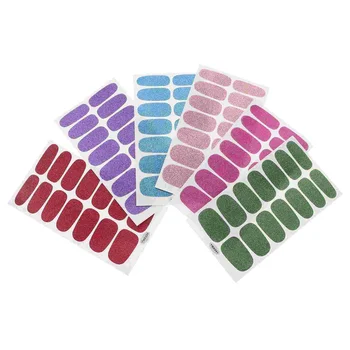 Adesivos de unhas Tiras Completo Decalques Polishwraps Stickerpress Médio Moldar as Unhas 3D Adesivo Auto Manicure do Dedo de Cor