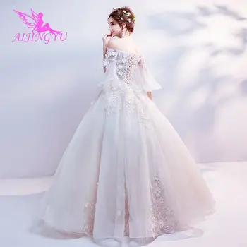 AIJINGYU 2021 2020 sexy Personalizados venda quente novo barato bola vestido lace up de volta formal vestidos de noiva vestido de noiva TJ109