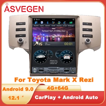 Android 9.0 Carro Reprodutor Multimídia Para Toyota Mark X Rezi Com a Tesla Tela Auto-Rádio Estéreo, Vídeo auto-rádio de Navegação GPS