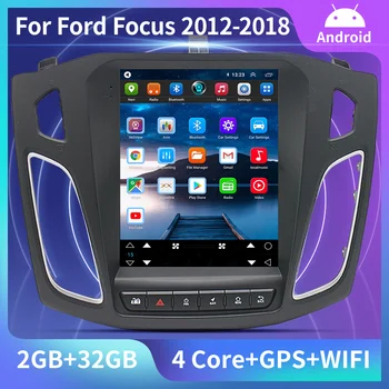 Andróide de 9 Polegadas 2Din Rádio do Carro Para Ford Focus Mk 3 3 2012-2018 2 DIN auto estéreo Multimídia Player de Vídeo, DVD de áudio, Navegação GPS