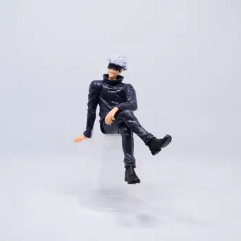 Anime Jujutsu Kaisen Gojo Satoru Sentado versão do Modelo Figura Presente de Natal 15cm