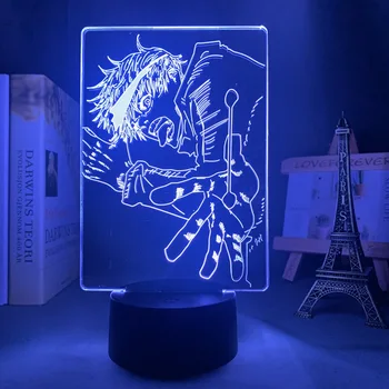 Anime Jujutsu Kaisen Satoru Gojo Noite do Diodo emissor de Luz a Lâmpada para Decoração do Quarto de Presente de Aniversário Satoru Gojo Luz Jujutsu Kaisen Gadget