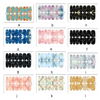 As mulheres da Arte do Prego Acessórios Coloridos Cobertura Completa do Patch de Mármore Estrelado Adesivo Mão de Decoração Manicure Decalques para o Lar