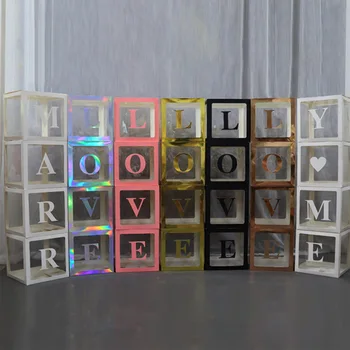Balão Transparente Caixa de BEBÊ Caixa de Caixa de Amor Líquido Vermelho Caixa de Presente de Aniversário do Bebê Caixa Decoração
