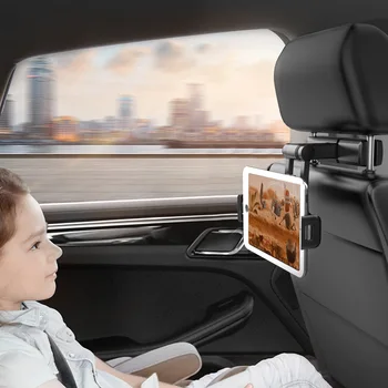 Banco traseiro Tablet PC Stand de Automóveis de Telefone do Suporte de Encosto de cabeça Móvel de Apoio Dobrável Celular Montar Retrátil Universal de Montagem 2021