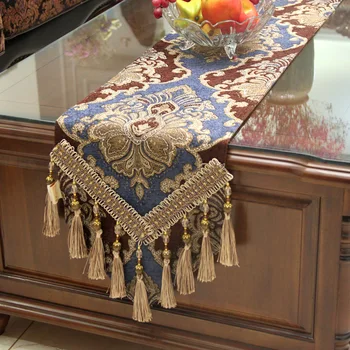 BEI Europa América luxo Retrô corredor da tabela do chenille chá de alta qualidade TELEVISÃO toalha de mesa bandeira esteiras jantar em casa decorar