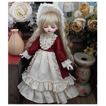 BJD roupas de boneca, os acessórios da boneca 1/6 1/4 BJD boneca de vestido + chapéu para 1/3 1/4 1/6 BJD Blyth boneca de vestido de roupas de boneca