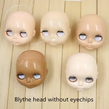 blyth boneca careca de cabeça sem cabelo branco bronzeado natural escuro pele transparente personalizar 1/6 sem eyechips