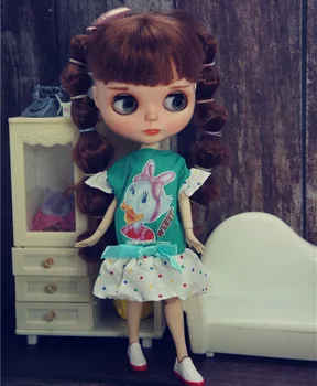 Blythy Boneca Sweetpie Roupas Personalidade Tutu Vestido de Roupas Soft Cute Doll Roupas Para Blyth Boneca DIY Boneca de Vestir Decorações