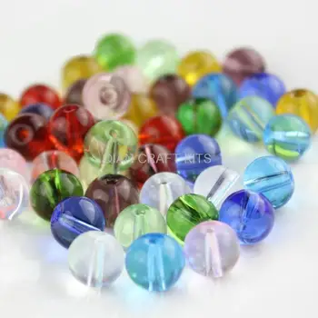 conjunto de 300pcs vidro de Cristal de Quartzo redondo esferas de 8mm cores misturadas AB grau BL0049