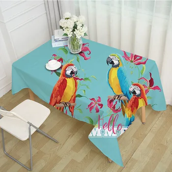 Decorativos toalha de Mesa Retangular Partido Banquete ao ar livre Toalha de mesa de Decoração de Casa de Tampa de Tabela Papagaio Ins Padrão de Moda MZ0010