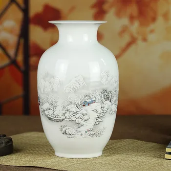 [Desconto] de Neve vaso de cerâmica enfeites de sala de estar decorativos, acessórios para casa Artesanato