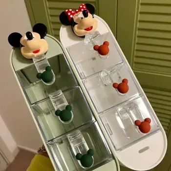 Disney Princesas Boneca de Parede de Mickey Caixa de Armazenamento Sem Perfuração de Cinco Compartimentos, Prateleiras de Anime e Brinquedos para Meninas de Presente