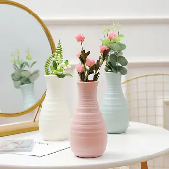Estilo europeu de Plástico Vaso Criativo Sala de estar, Quarto Moderno, Minimalista e Casa de Estilo Nórdico Arranjo de Flor em Vaso de Ornamentos