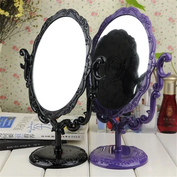 Estilo Europeu Vintage Ambiente De Trabalho Gótico Rosa Espelho De Maquilhagem Borboleta Giratório Suporte Compacto Acrílico, Espelho Para Maquiagem Maquiagem Ferramentas