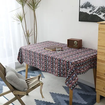 Estilo étnico pano grosso toalha de mesa de restaurante Lijiang Inn praça listrado sofá, mesa de cabeceira capa toalha de mesa de café toalha de mesa