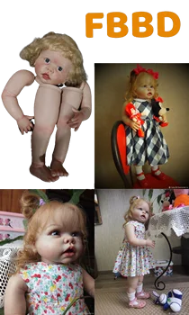 FBBD 29Inches Artista Pintou Kit Reborn Baby Doll Tippi Solto Kit Feito Pelo Artista Com Mão-enraizada Bonecas de Cabelo Para a Menina