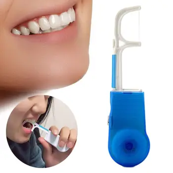 Fio dental Titular, Substituição de Rack com 30M de Fio dental Construída em Arame Flosser Oral para Limpeza Interdental Limpeza de Material PP Azul