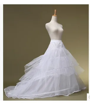 Frete grátis Alta Qualidade Branco 6 Aros Anágua Crinolina Escorregar Underskirt Para o Vestido de Casamento Vestido de Noiva Em Estoque 2018