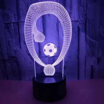 Futebol, Torcida Ginástica Ilusão 3D a Luz da Noite Toque Usb Lâmpada da Tabela 7 Mudança de Cor de Decoração de Casa de Dom