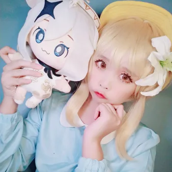 Genshin Lmpact Paimon Bonito Macia Pelúcia Jogos de Anime Envolvente Bonecas de Férias E Presentes de Aniversário 30cm