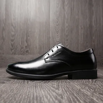 Homens Sapatos de Couro 2022 Outono de Novos Negócios Casual Britânico de Couro, Sapatos masculinos Acrescida de Moda e Confortável Apontado Sapatos