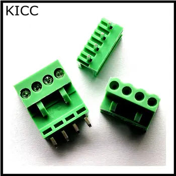 HT3.96 4P Reta pinos de Conexão terminal HT3.96-4PV 3.96 mm Conector Plug+Socket 10Sets