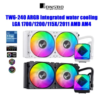 JONSBO TW6-240 Líquido de Arrefecimento de Água de Cooler Integrado Radiador do Computador do PC Caso Ventilador de 120mm LGA 2011/115x/1200/1700/AM4 AMD