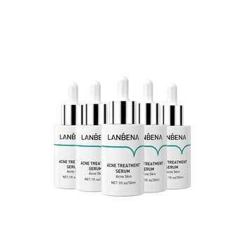 LANBENA 5pcs Tratamento da Acne Soro Oilgopeptide Anti Acne Solução de Reduzir Marca os Poros do Psiquiatra Profundo de Reparação de Fortalecer a Pele Inferior