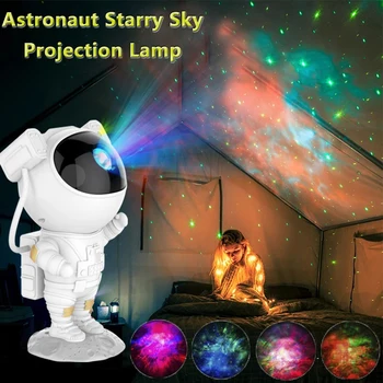Laser Lua, Céu Estrelado Espaço o Astronauta de Luz do Projetor 360° Dymaic Star Galaxy Noite de Luz para as Crianças o Dom de Casa, Decoração do Quarto