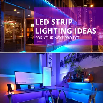 LED 5050 RGB a Iluminação Interior Multifunção com Controle Remoto, Luzes de Tira DIY de Cor Mudança de Faixa de Luz para a Decoração Home