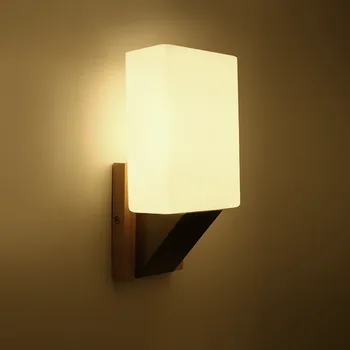 LED moderna Quarto Lâmpada de Cabeceira em Madeira maciça Varanda Varanda Corredor Corredor Lâmpadas de Parede Criativo Arandelas de Parede, Luminárias Lumina