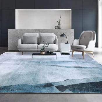 Luxo nórdicos tapete sala villa quarto familiar, piso pad office pisos decorativos almofada de sofá, mesa de café almofada