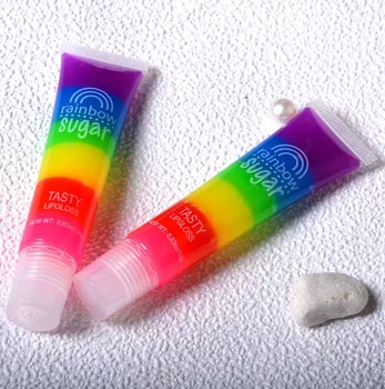 Magia Hidratante Hidratante arco-íris de Açúcar Gostoso Lip Balm Impermeável Transparente Lip Gloss Cosméticos 360Pcs=10 Caixas DHL