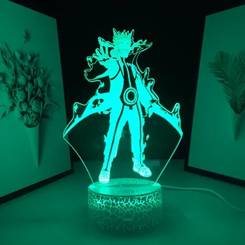 Mangá 3D LED Nightlight Anime Figura de Acrílico Lâmpada para a Criança Quarto Decoração Legal de Criança Presente de Aniversário do Diodo emissor de Luz da Lâmpada de Mesa