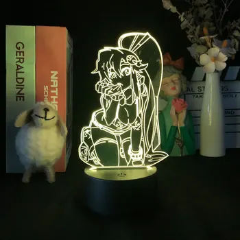Mangá Yoko Littner Gurren Lagann 3D Noite de Luz da Multi-cor para a Decoração do Quarto a Luz de Aniversário de Presente Colorido LED Mangá Garoto Presente