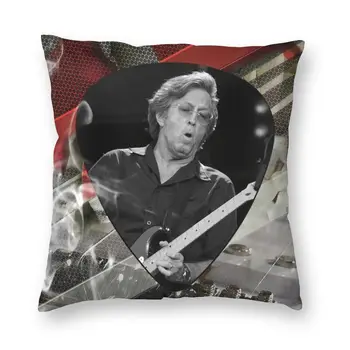 Moda Eric Clapton Retrato Artístico Sofá Capas De Almofada Guitar Hero Rock Star Jogar Travesseiro Fronha Decorativa Da Casa